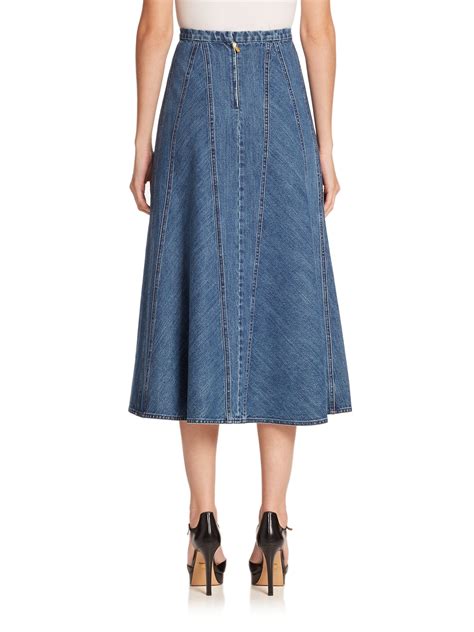 michael kors jean skirt|Denim Skirt .